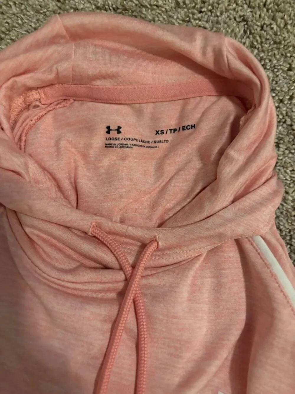 Under Armour Pink Loose Performance Hoodie Size XS Activewear